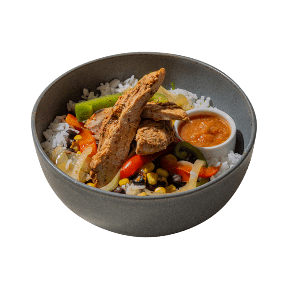 Grilled Chicken Burrito Bowl — chef-made meal prep