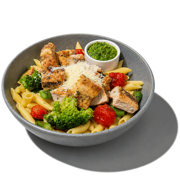 Pesto Primavera Pasta w/ Chicken — chef-made meal prep
