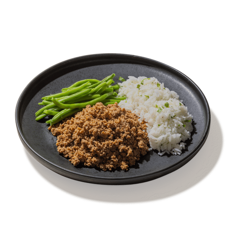#02 Ground Turkey, Jasmine Rice & Green Beans — chef-made meal prep