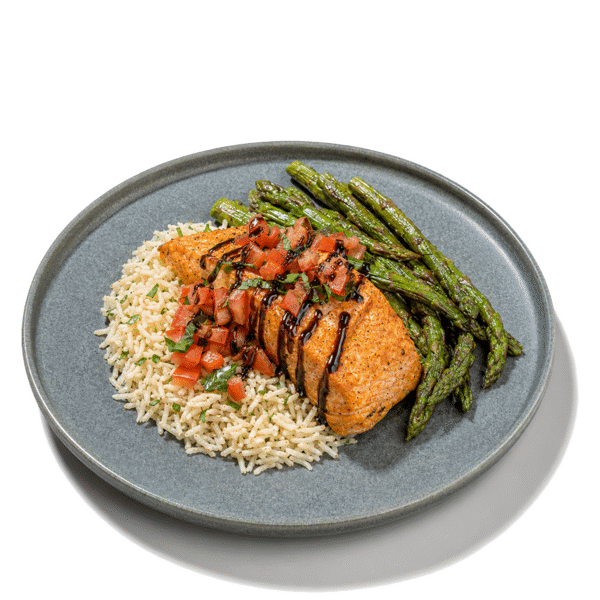 Salmon w/ Bruschetta — chef-made meal prep