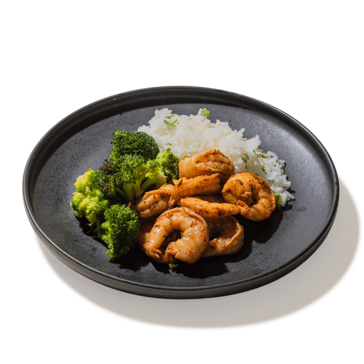 #10 Shrimp, Jasmine Rice & Roasted Broccoli — chef-made meal prep