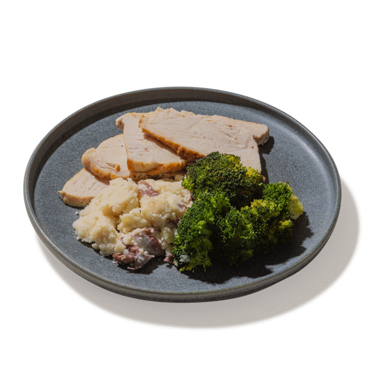 #25 Turkey Breast, Red Skin Mashed Potatoes & Roasted Broccoli — chef-made meal prep