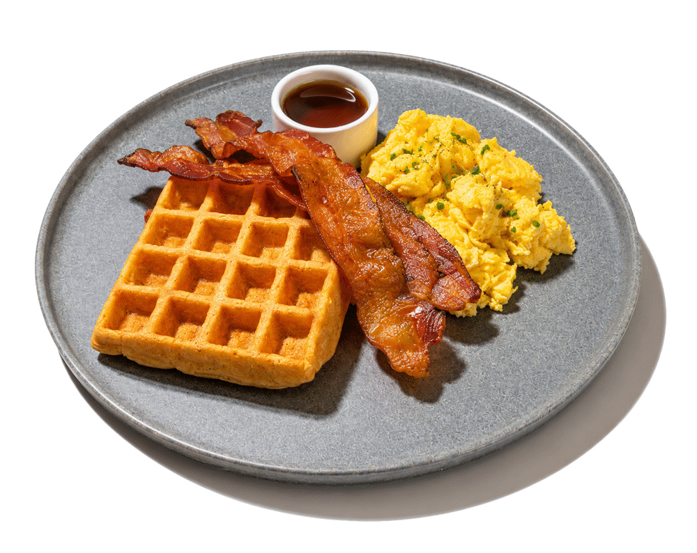 Waffle, Eggs and Bacon — chef-made meal prep