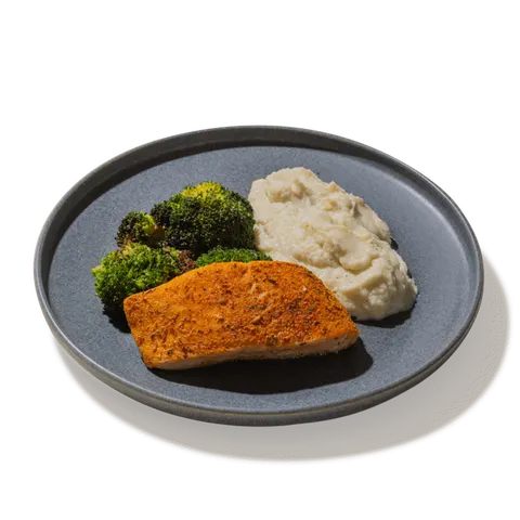 #07 Salmon, Cauliflower Mash & Roasted Broccoli