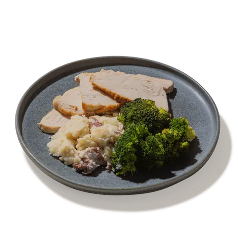 #25 Turkey Breast, Red Skin Mashed Potatoes & Roasted Broccoli
