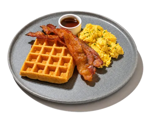 Waffle, Eggs and Bacon