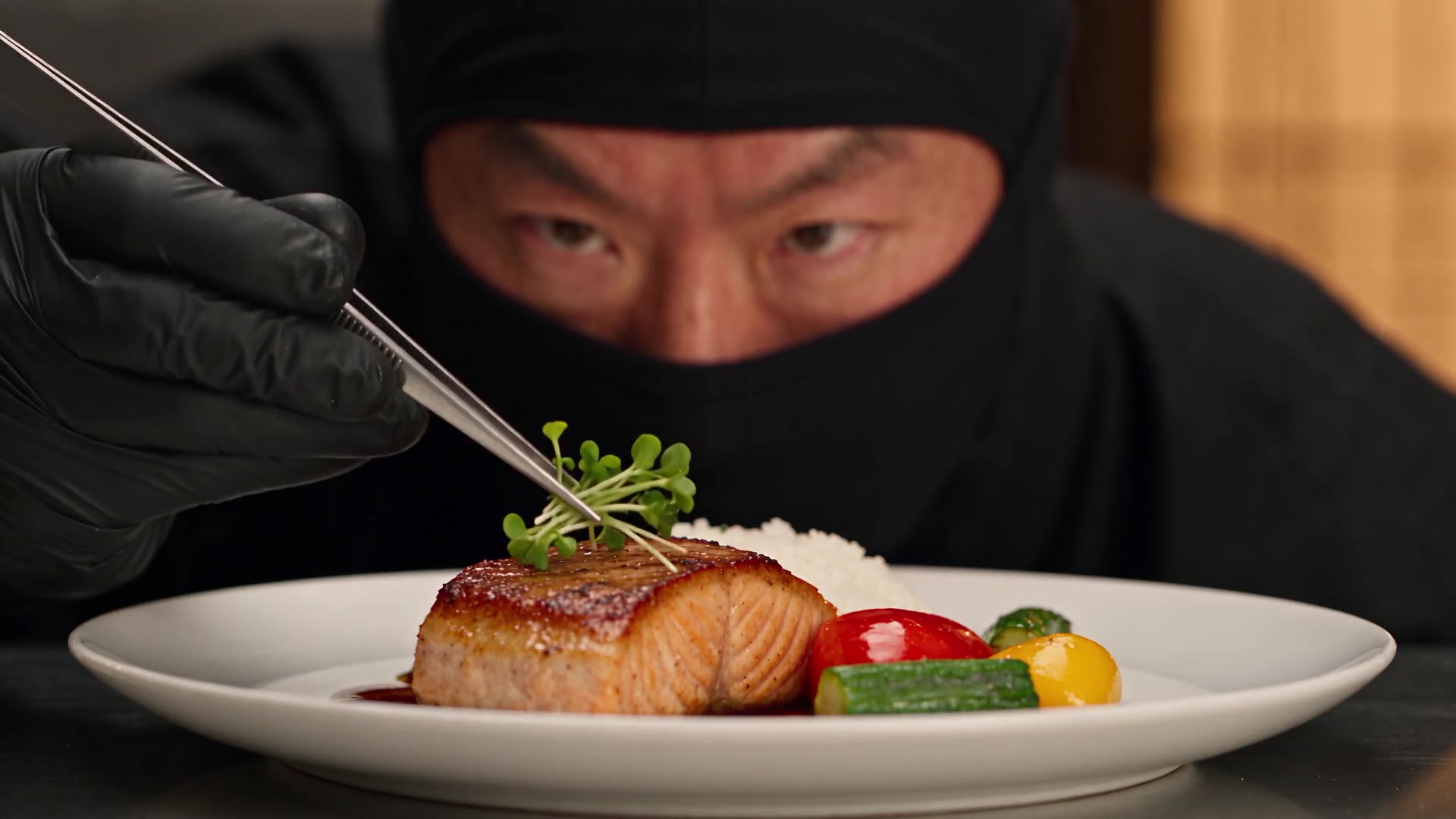 Ninja chefs preparing high-protein meal prep